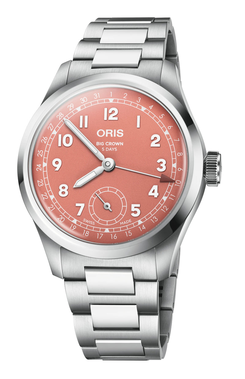 Oris Big Crown Pointer Date Calibre 403 Red, Stainless Steel Watch 38mm