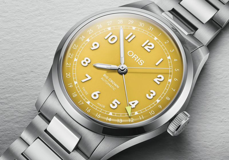 Oris Big Crown Pointer Date Yellow Stainless Steel 40mm Watch