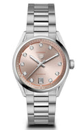 Tag Heuer Carrera Date Automatic Peach Diamond Dial 36mm Watch WBN231D.BA0001