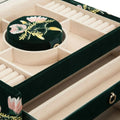 Wolf Zoe Medium Jewellery Box - Forest Green