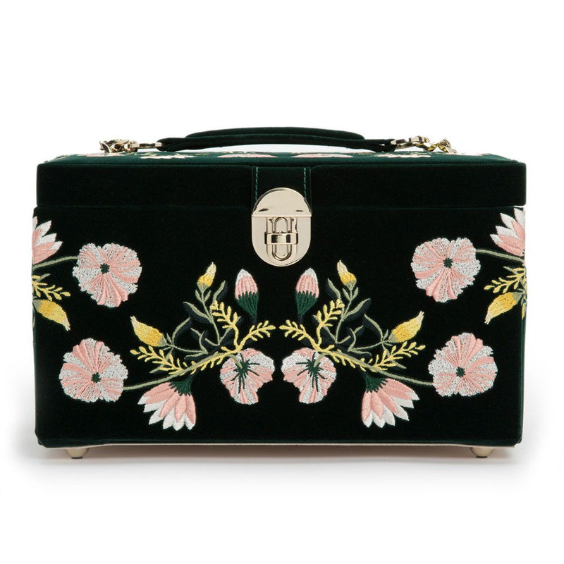 Wolf Zoe Medium Jewellery Box - Forest Green