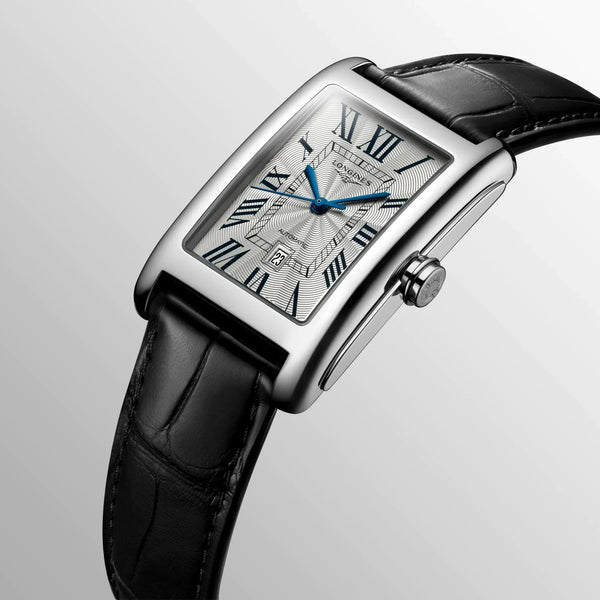 Longines DolceVita Automatic Black Alligator Strap 43.80mm Watch
