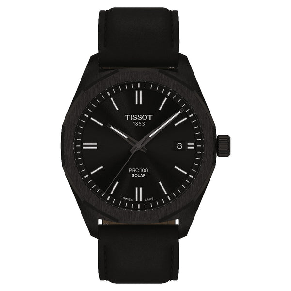 Tissot PRC 100 Solar Quartz Black 39mm Watch T1514223605100