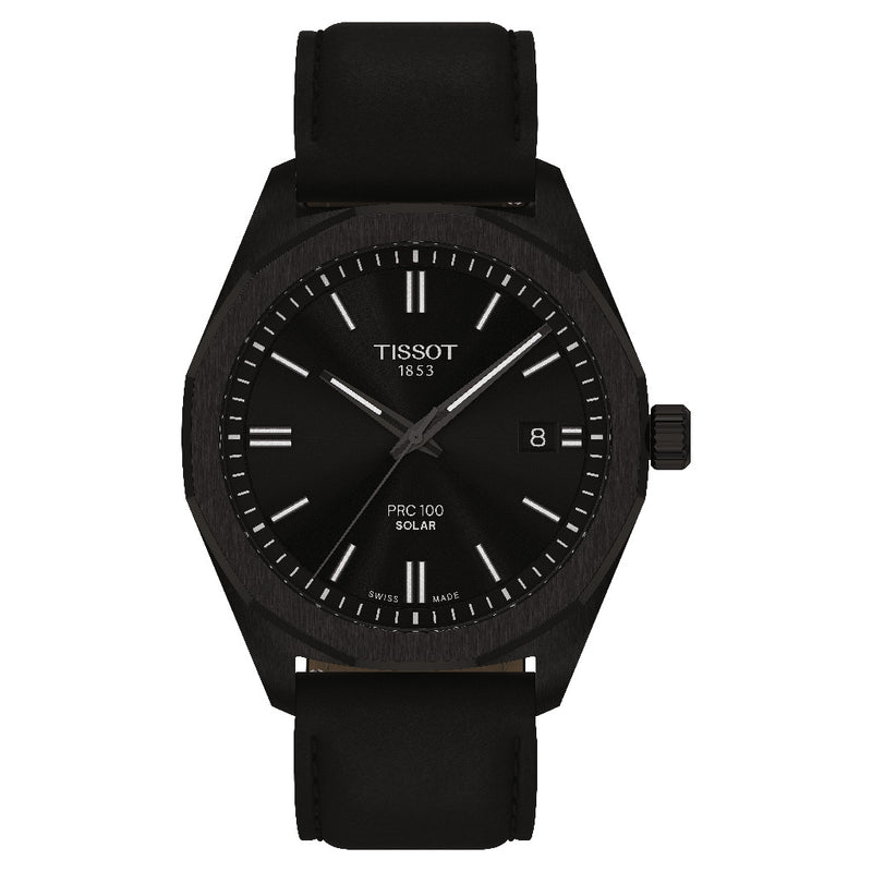 Tissot PRC 100 Solar Quartz Black 39mm Watch T1514223605100