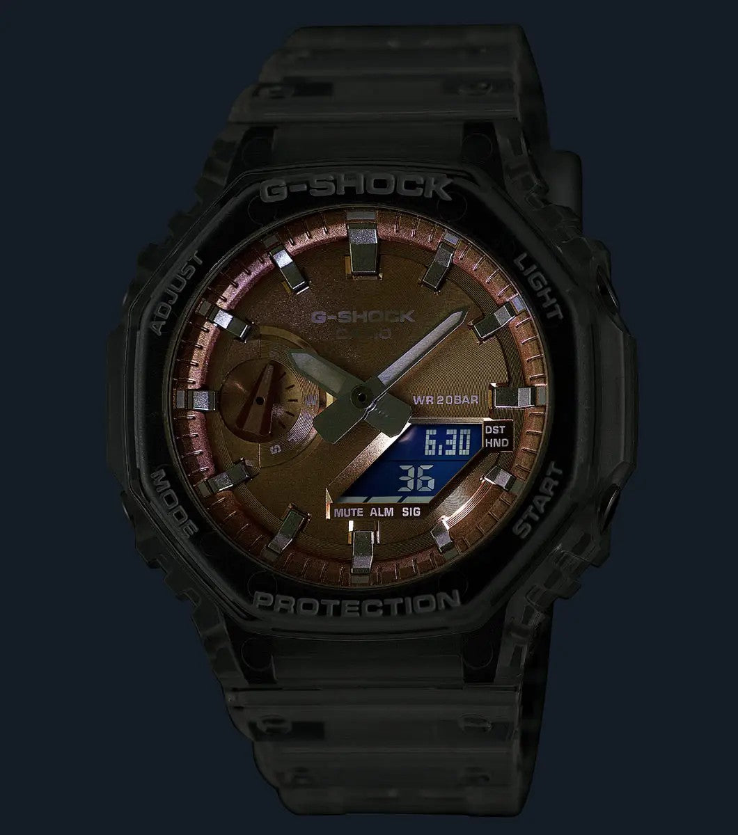 G-SHOCK 2100 Bright Metallic Dial Series Silver Watch GA-2100BM-7A8ER