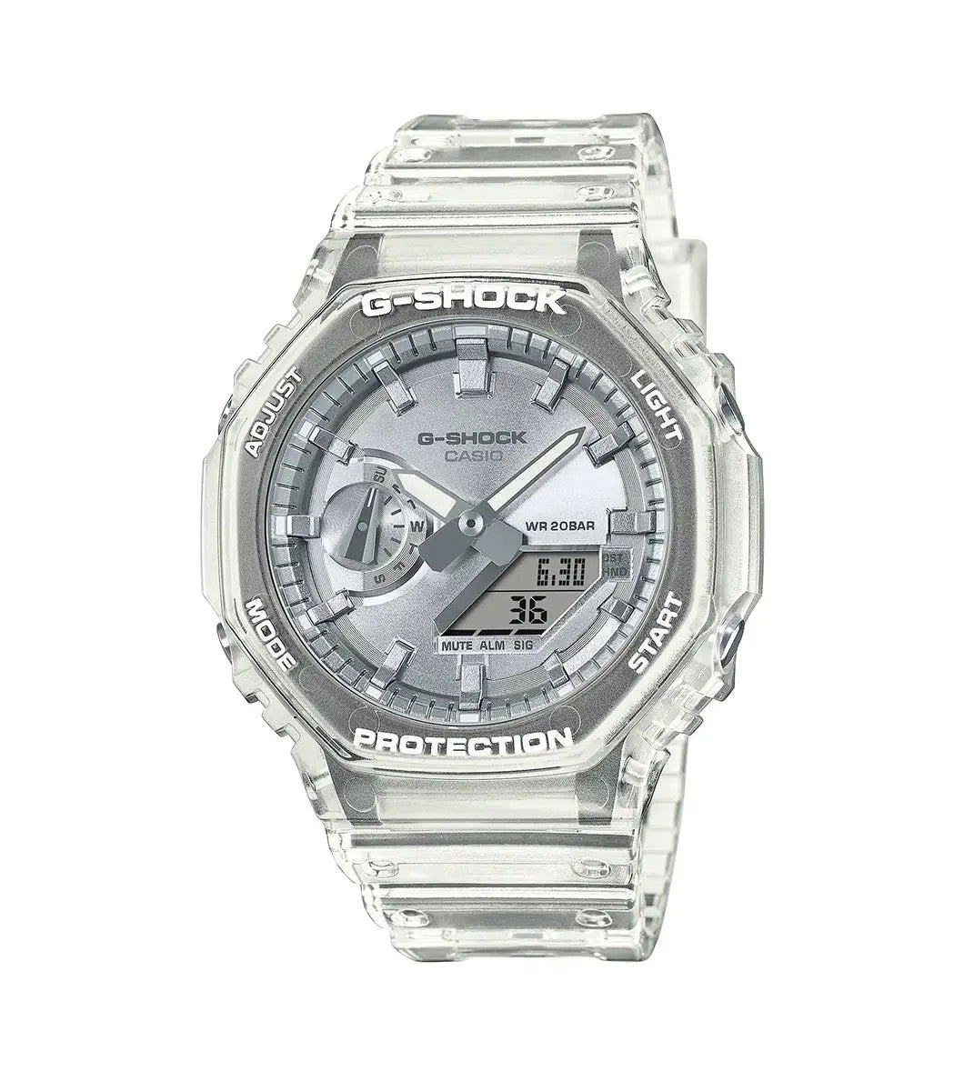 G-SHOCK 2100 Bright Metallic Dial Series Silver Watch GA-2100BM-7A8ER