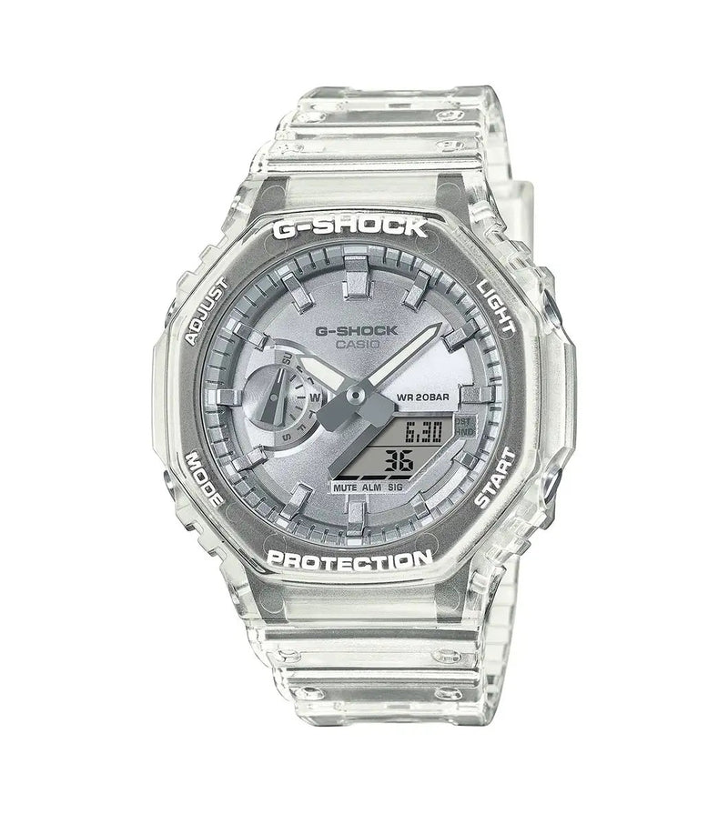 G-SHOCK 2100 Bright Metallic Dial Series Silver Watch GA-2100BM-7A8ER