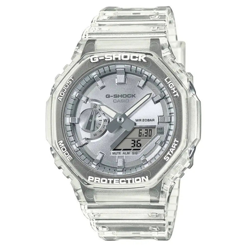 G-SHOCK 2100 Bright Metallic Dial Series Silver Watch GA-2100BM-7A8ER