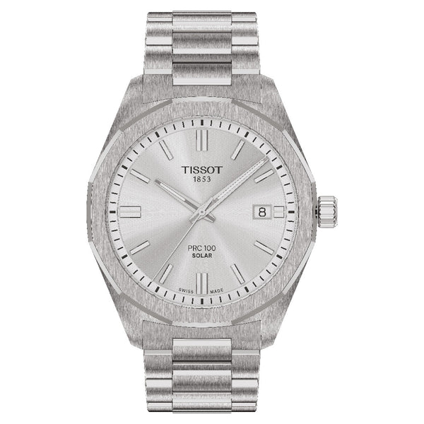 Tissot PRC 100 Solar Quartz Silver 39mm Watch T1514221103100