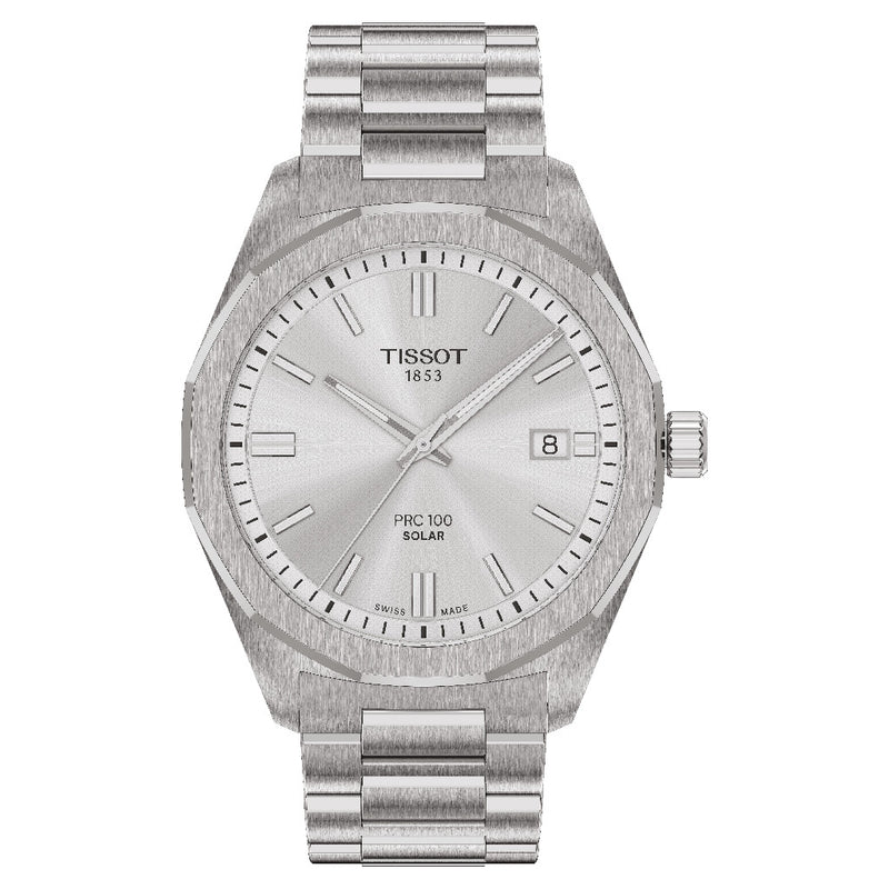 Tissot PRC 100 Solar Quartz Silver 39mm Watch T1514221103100