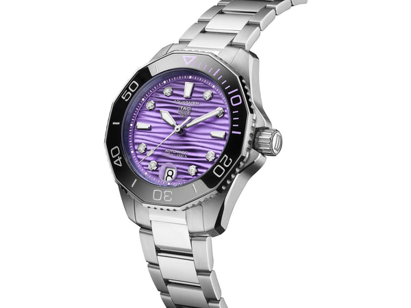 Tag Heuer Aquaracer Professional 300 Purple Diamond Dial 36mm WBP231M.BA0618
