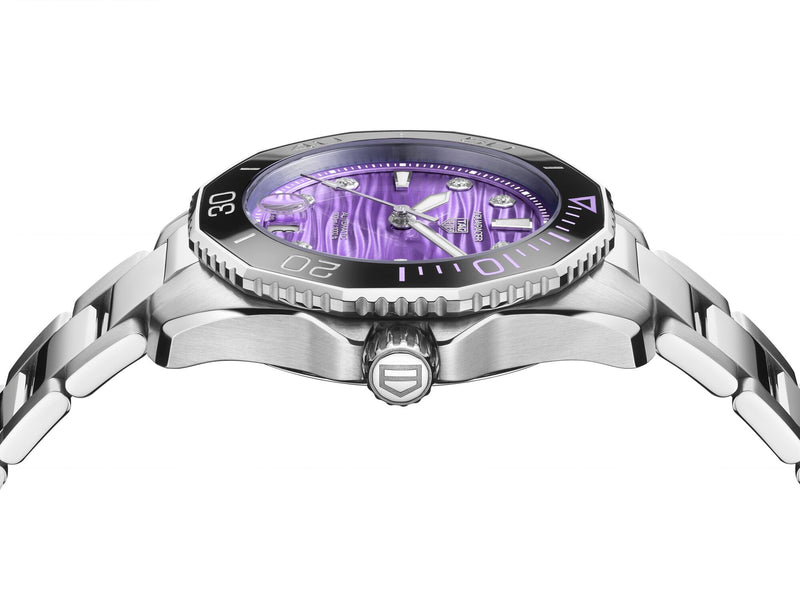Tag Heuer Aquaracer Professional 300 Purple Diamond Dial 36mm WBP231M.BA0618