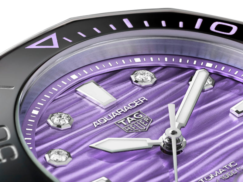 Tag Heuer Aquaracer Professional 300 Purple Diamond Dial 36mm WBP231M.BA0618