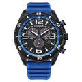 Citizen Eco-Drive Sport Chronograph Blue Rubber 45mm Watch AT2586-05E