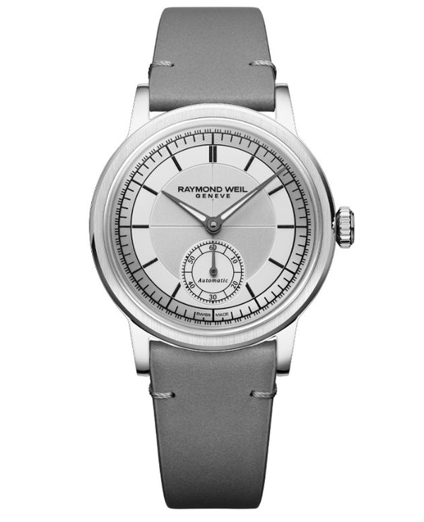 Raymond Weil Millesime Automatic Small Seconds Silver 35mm Watch 2130-STC-65001
