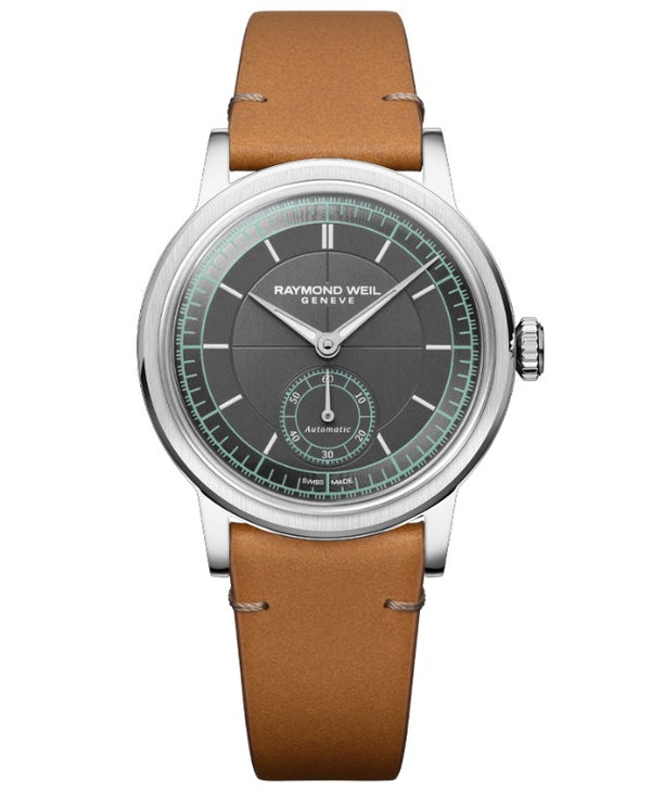 Raymond Weil Millesime Automatic Small Seconds Black & Green 35mm Watch 2130-STC-60521