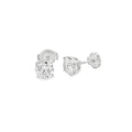 Lab Grown 2.00ct Diamond Single Stone Stud 18ct White Gold Earrings