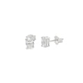 Lab Grown 1.03ct Diamond Single Stone Oval 18ct White Gold Earrings