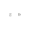Lab Grown 1.03ct Diamond Single Stone Oval 18ct White Gold Earrings
