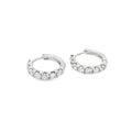 Lab Grown 1.00ct Diamond Hoop 18ct White Gold Earrings