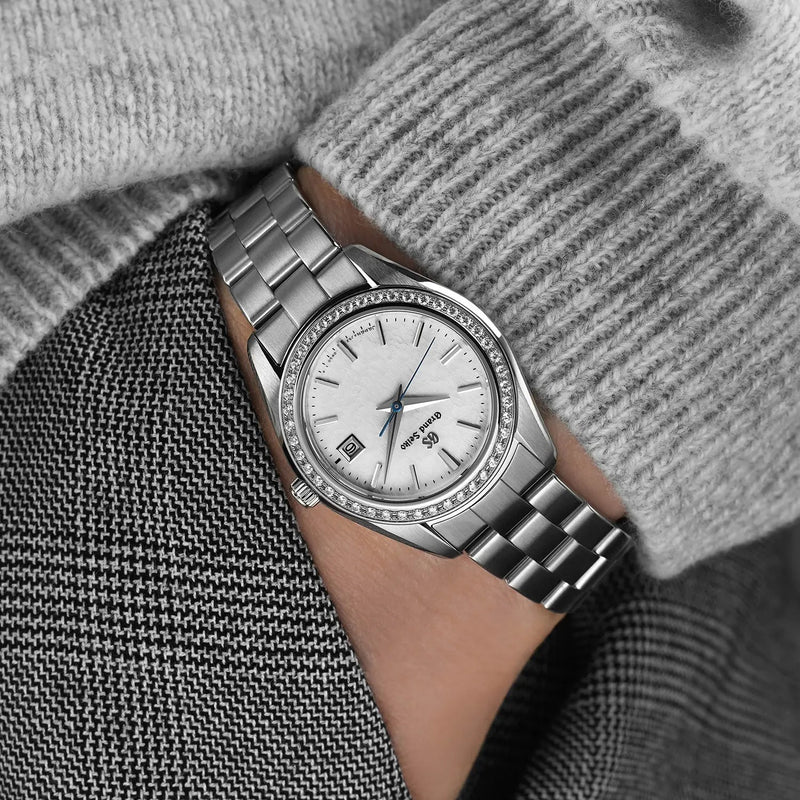 Grand Seiko Heritage 'Diamond Snowflake' Quartz 29mm Watch STGF385