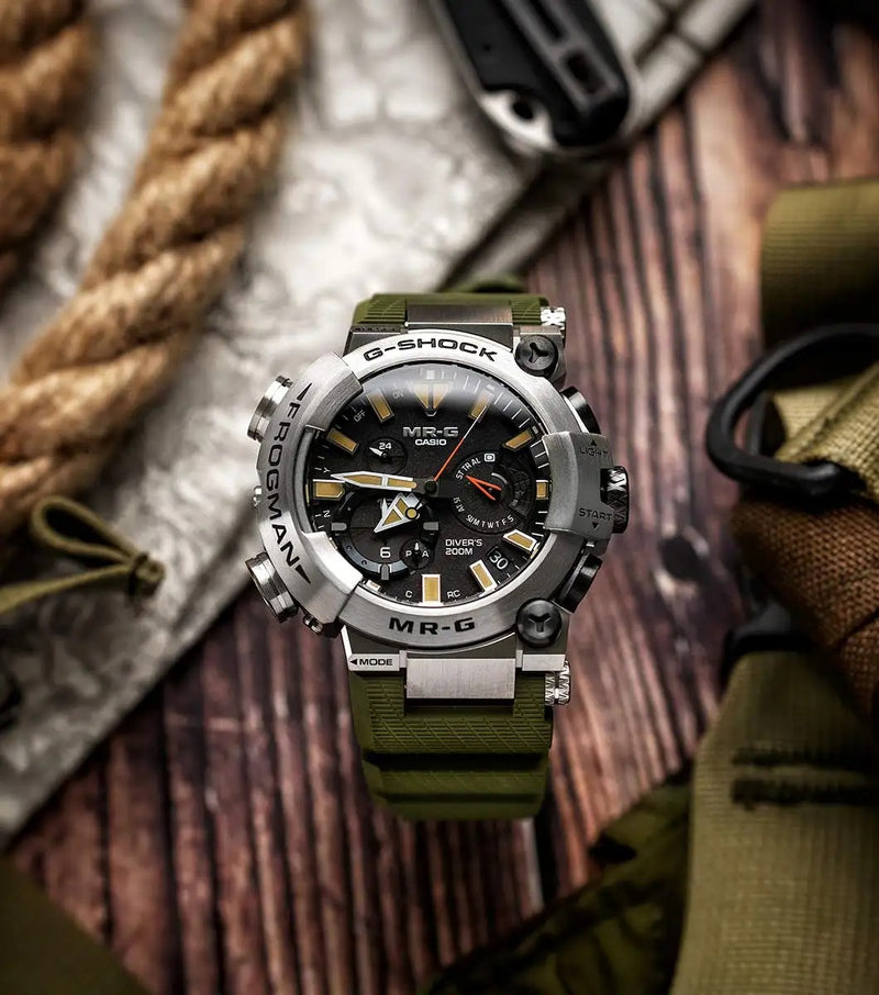 G-SHOCK MR-G Frogman Goliath Green Rubber Strap Watch MRG-BF1000RG-3ADR