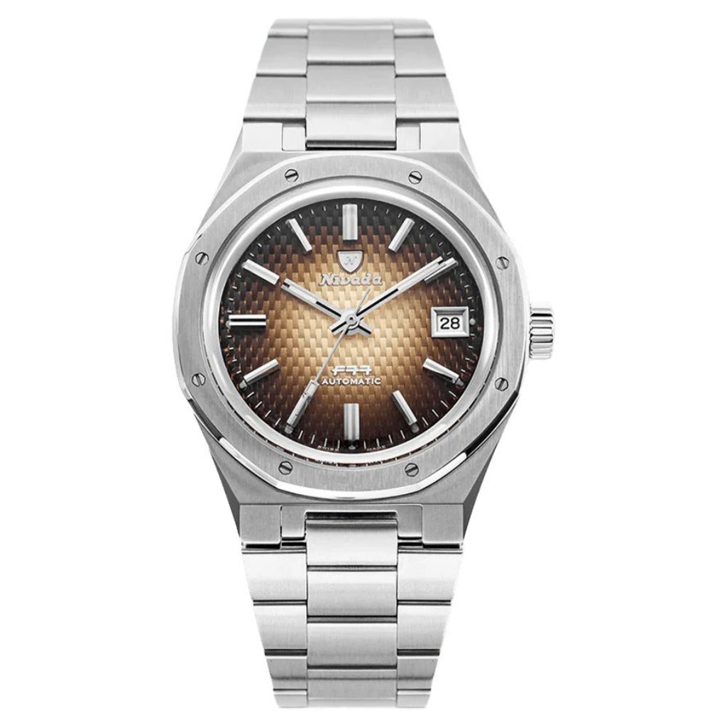 Nivada Grenchen F77 Brown Smoked Date 37mm 69002A77