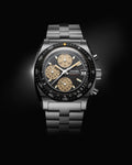 Nivada Grenchen Chronosport Mecaquartz Steel Bracelet 38mm Watch 77001Q45
