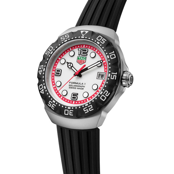Tag Heuer Formula 1 Solargraph, Steel & Rubber Limited Edition 38mm Watch WBY111A.FT8106