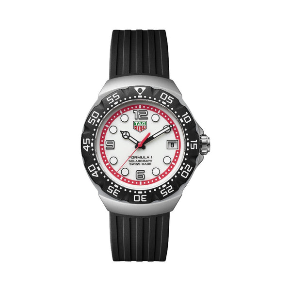 Tag Heuer Formula 1 Solargraph, Steel & Rubber Limited Edition 38mm Watch WBY111A.FT8106
