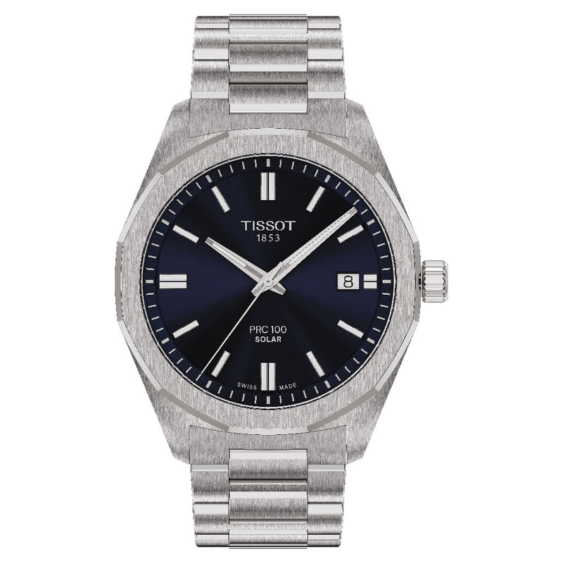 Tissot PRC 100 Solar Quartz Blue 39mm Watch T1514221104100