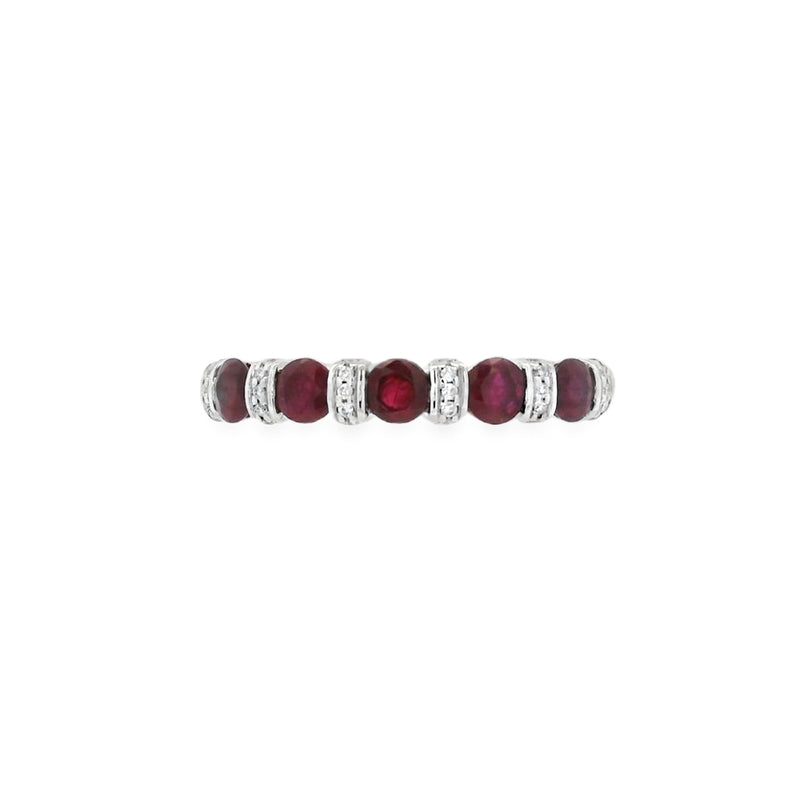 Ruby & Diamond 18ct Yellow Gold Eternity Ring