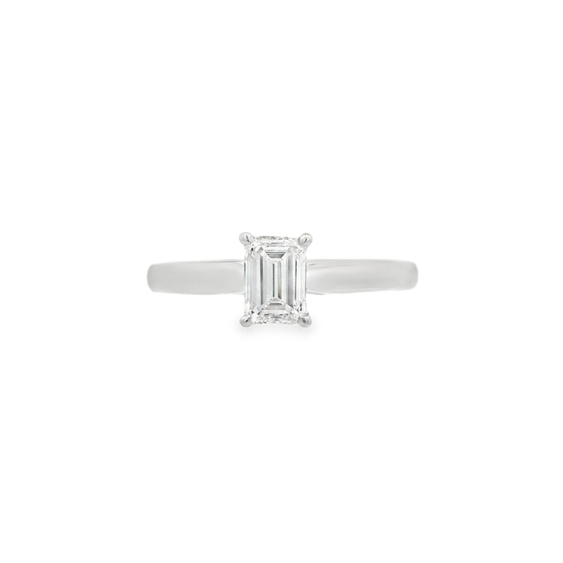 Platinum Emerald Cut 0.70ct Diamond Ring