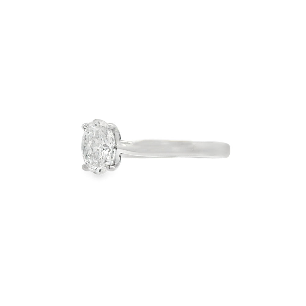 Platinum Oval Cut 0.70ct Diamond Ring