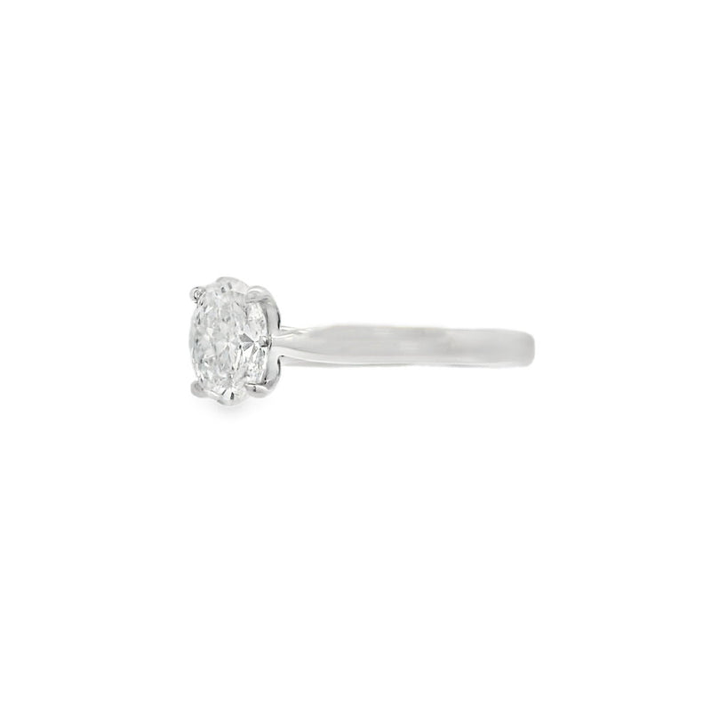 Platinum Oval Cut 0.70ct Diamond Ring