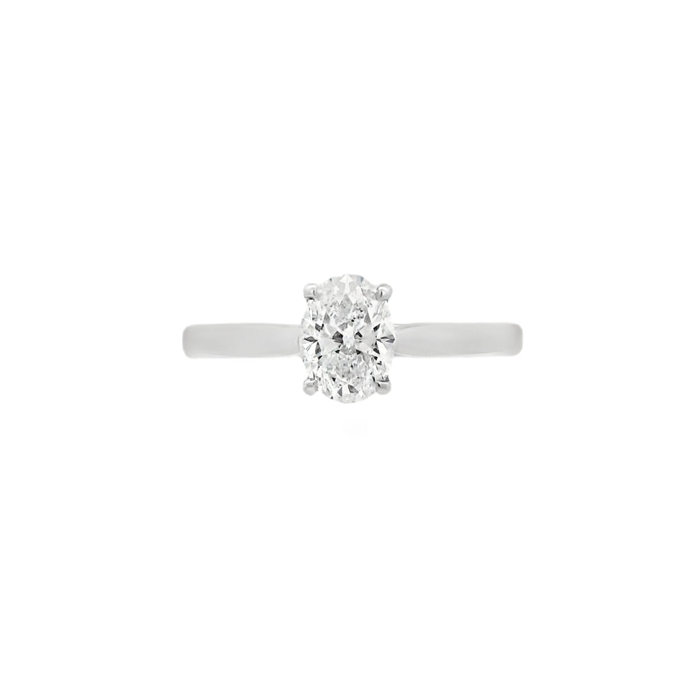 Platinum Oval Cut 0.70ct Diamond Ring