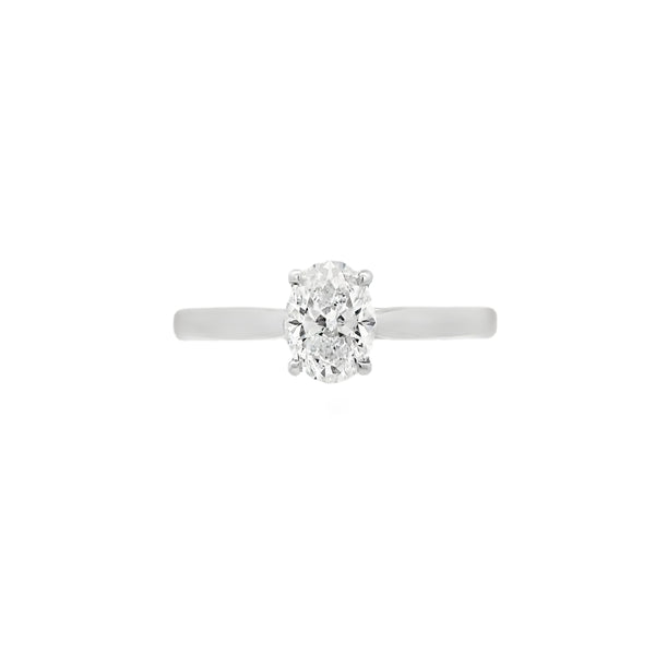 Platinum Oval Cut 0.70ct Diamond Ring