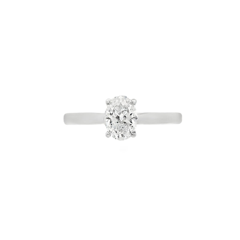 Platinum Oval Cut 0.70ct Diamond Ring