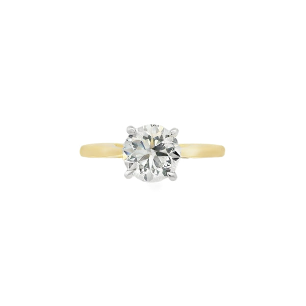 Yellow Gold 1.50ct Round Brilliant Cut Diamond Ring