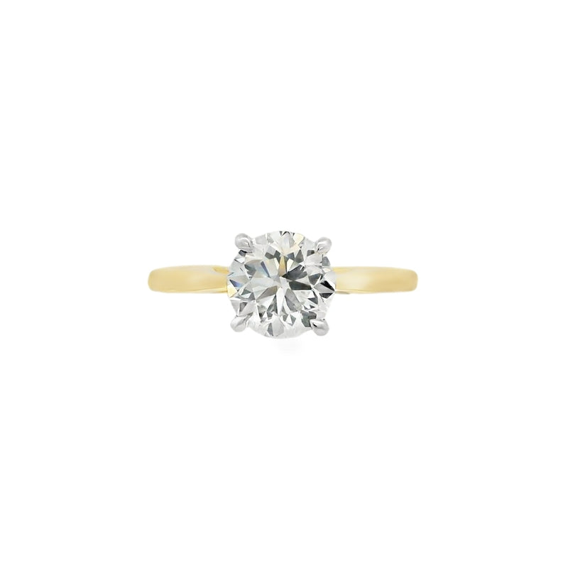 Yellow Gold 1.50ct Round Brilliant Cut Diamond Ring