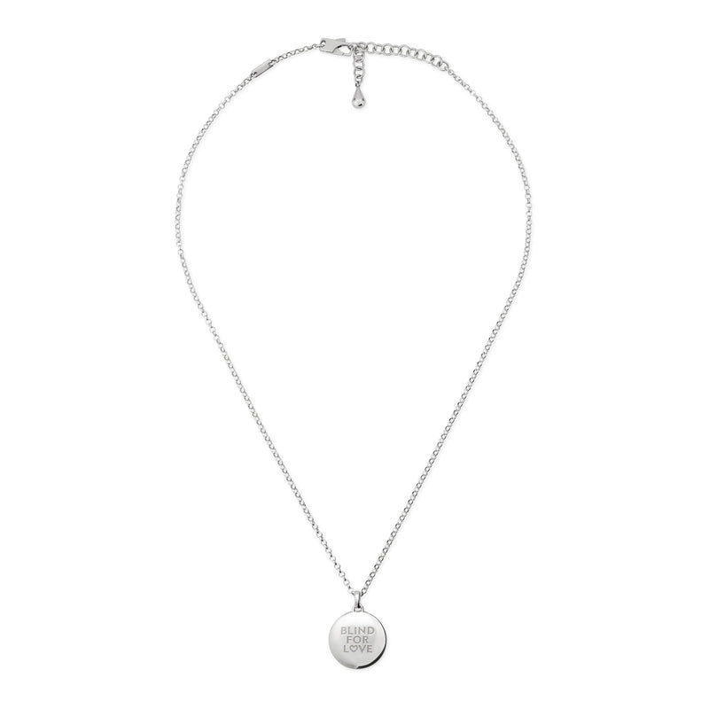 Gucci Blind For Love Sterling Silver Circle Pendant