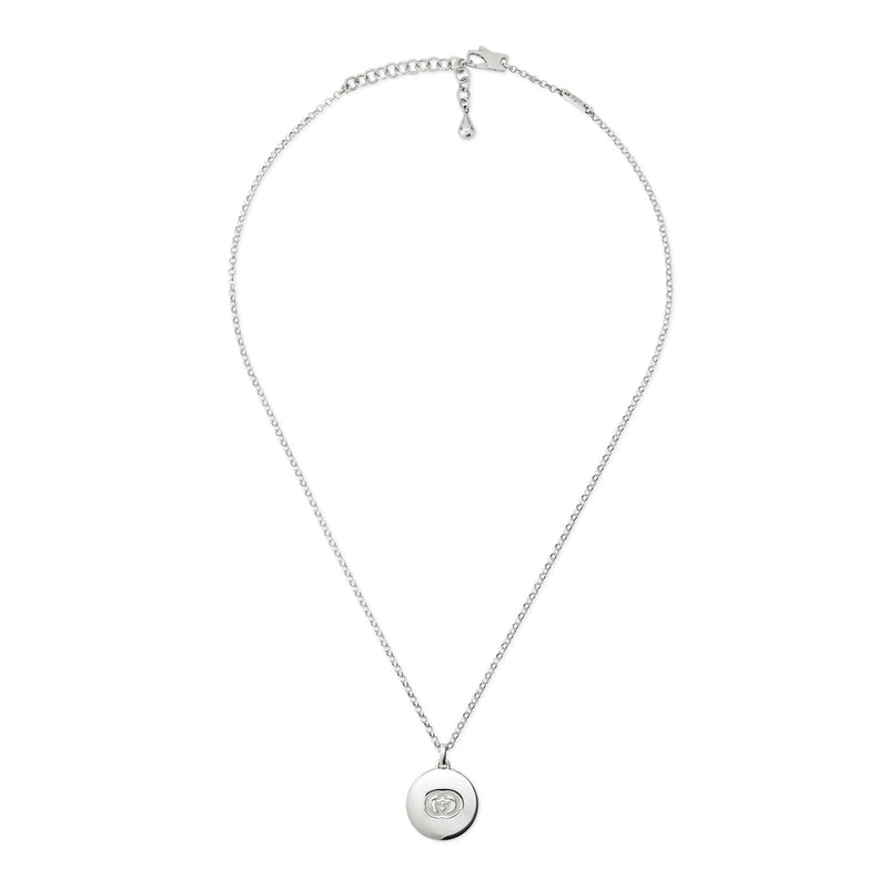 Gucci Blind For Love Sterling Silver Circle Pendant