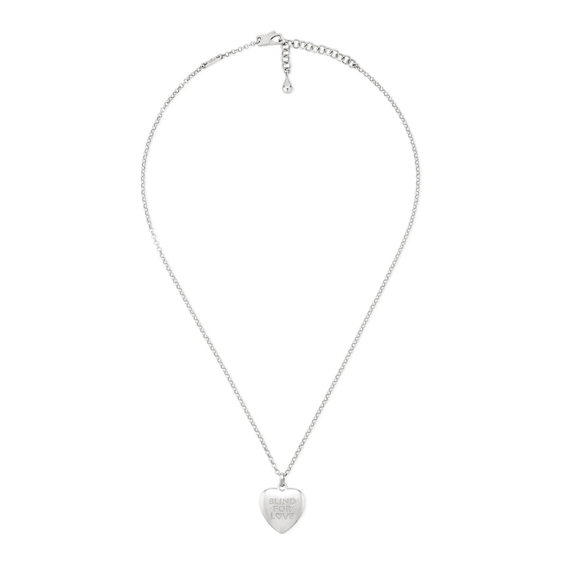 Gucci Blind For Love Sterling Silver Heart Pendant