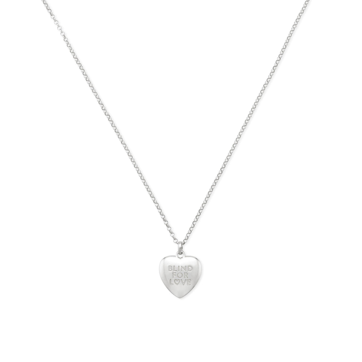 Gucci Blind For Love Sterling Silver Heart Pendant