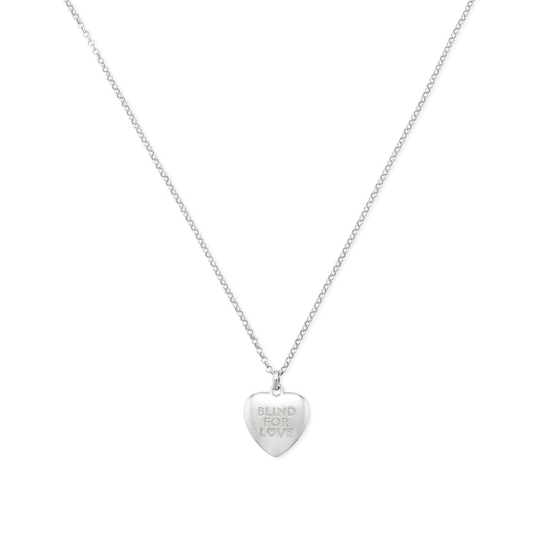 Gucci Blind For Love Sterling Silver Heart Pendant