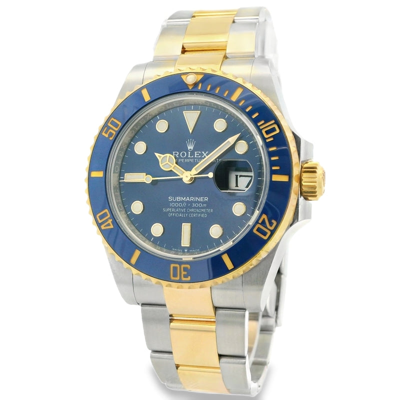 Rolex Submariner Date Blue Oyster Steel & Yellow Gold 41mm Watch 126613LB