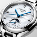 Longines Primaluna Moonphase Dot Diamond Dial 34mm Watch