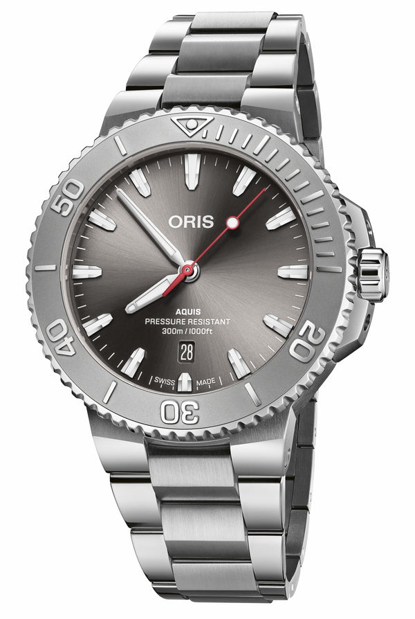 Oris Aquis Date Relief Grey Dial 43.5mm Watch