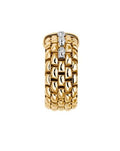 Fope Flex'It 18ct Yellow Gold Ring with Diamond Set