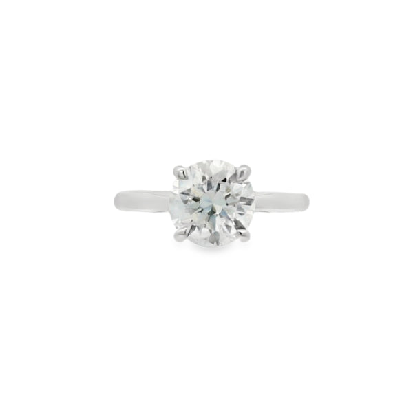 Round Brilliant Cut Single Stone 2.00ct Lab Grown Diamond, Platinum Ring